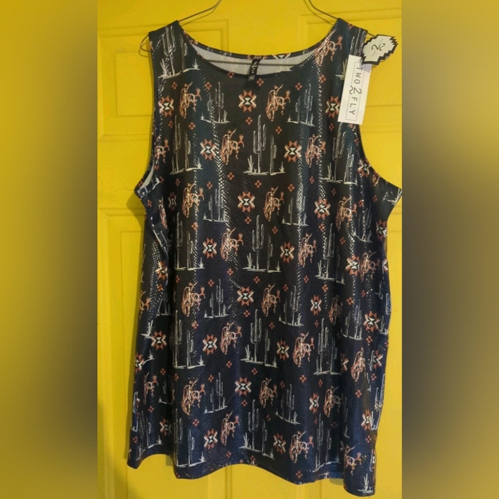 Black Patterned Women's Top NWT
